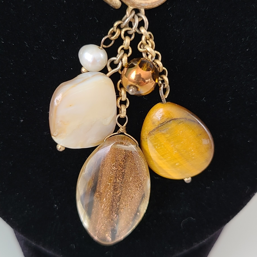 Gold tone and genuine stone jewelry collection